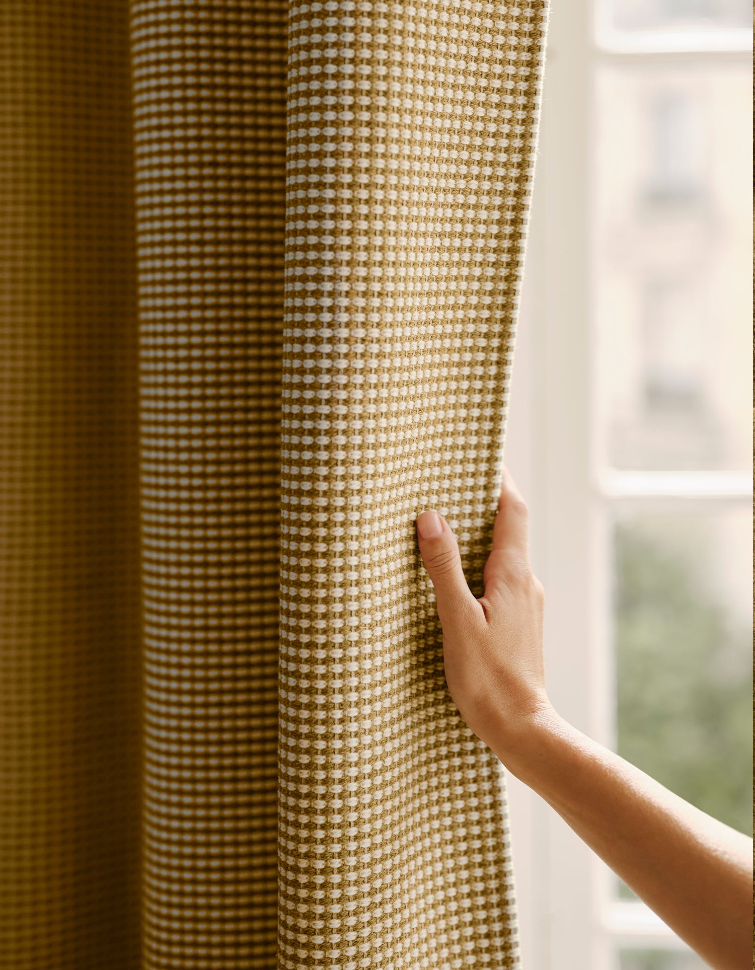 Gordijn Windsor - Wollen Stof - Geeloker