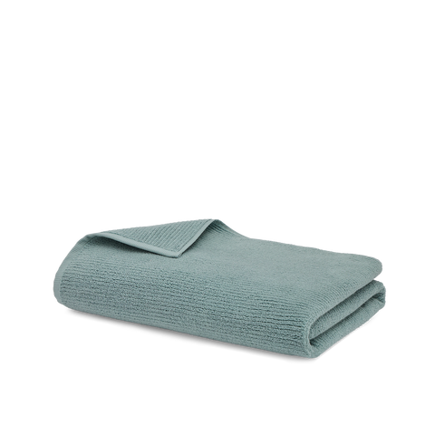 Serviette de bain moelleuse côtelée - Bleu Céladon
