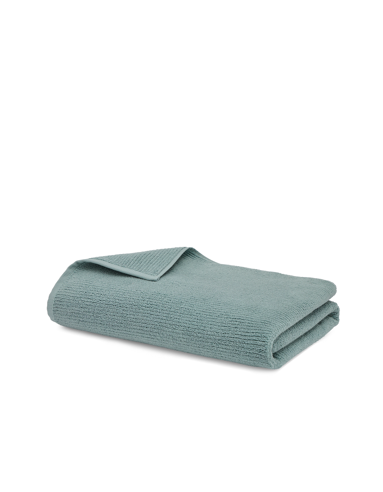 Serviette de bain moelleuse côtelée - Bleu Céladon