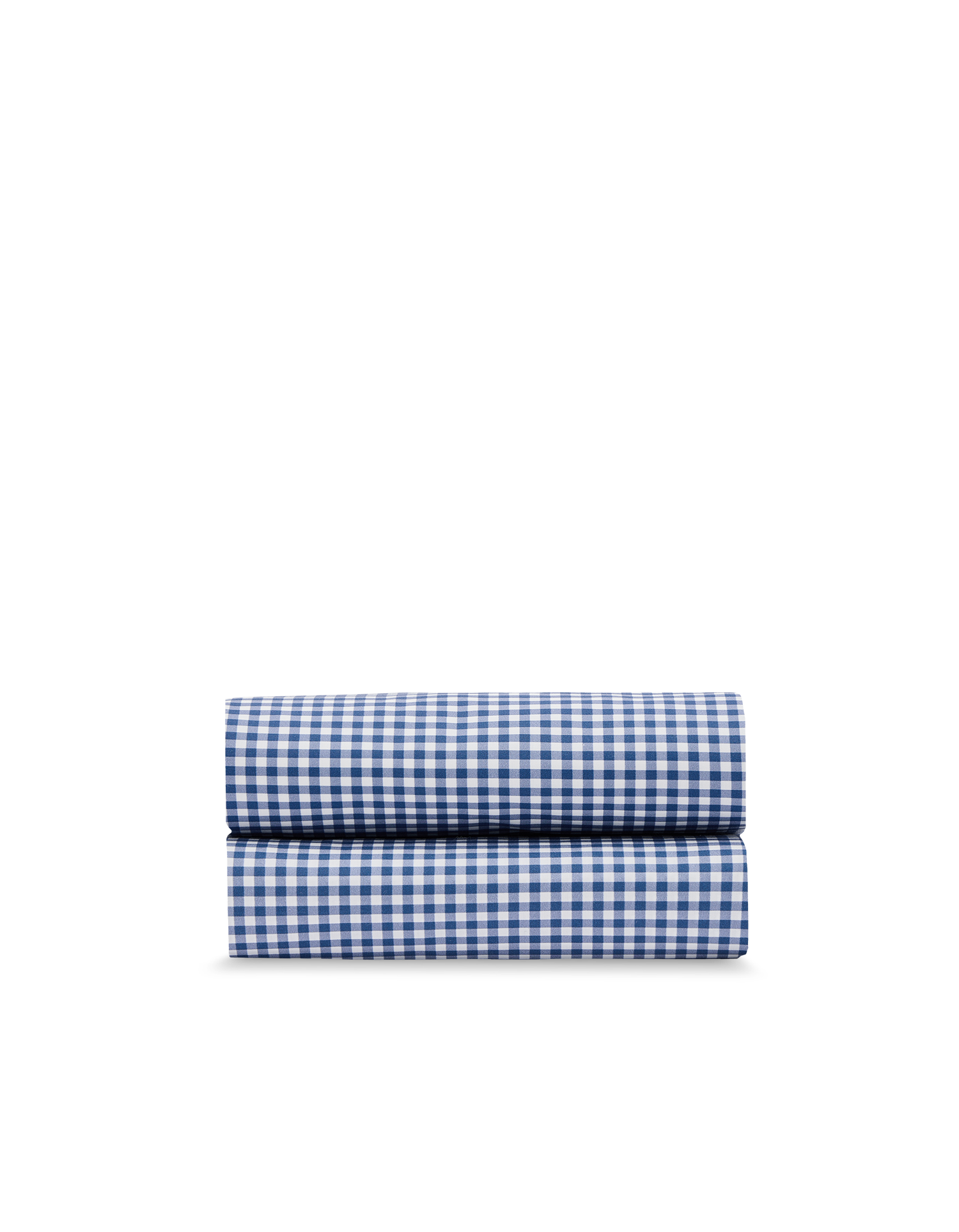 Drap plat Percale de coton 120 fils - Mini Vichy Bleu