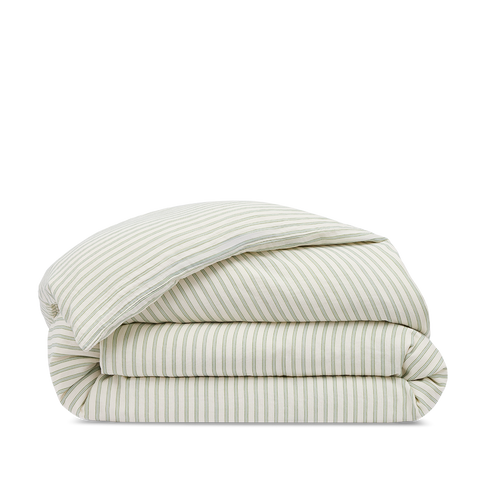 Housse de couette Gaze de coton Bébé & Enfant - Rayure Vintage Verte