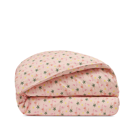 Dekbedovertrek Gewassen Perkal Baby & Kind - Flamingo