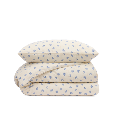 Parure Gaze de coton Bébé & Enfant - Blue birds