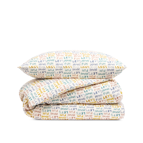 Parure Percale Lavée Bébé & Enfant - Let's have fun