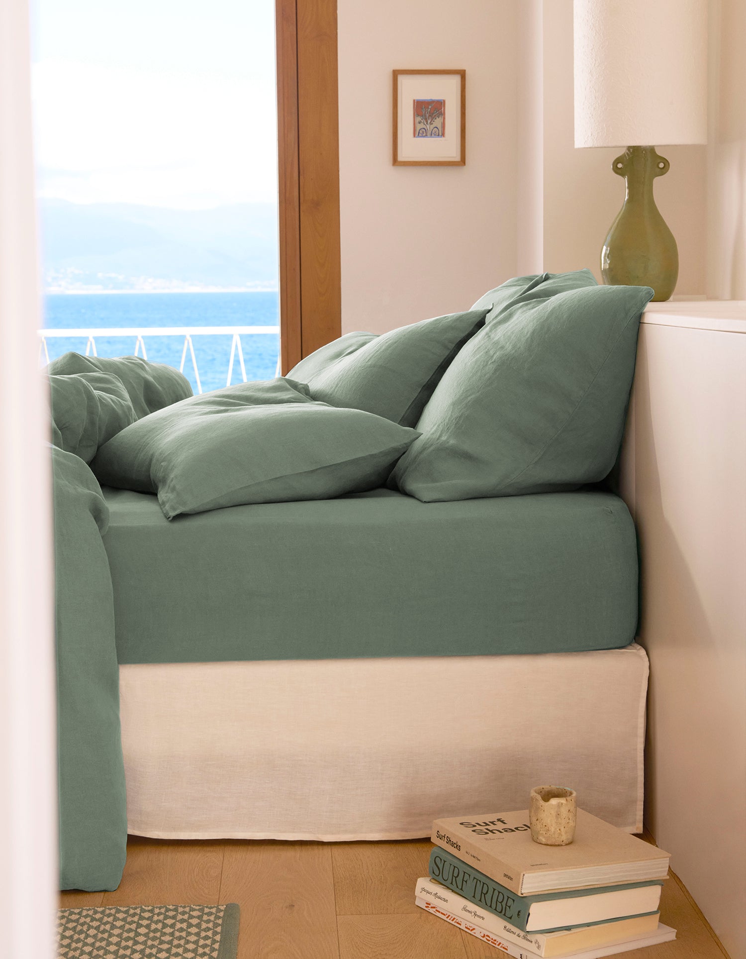 Housse de couette Lin lavé français - Juste Le Vert Doux