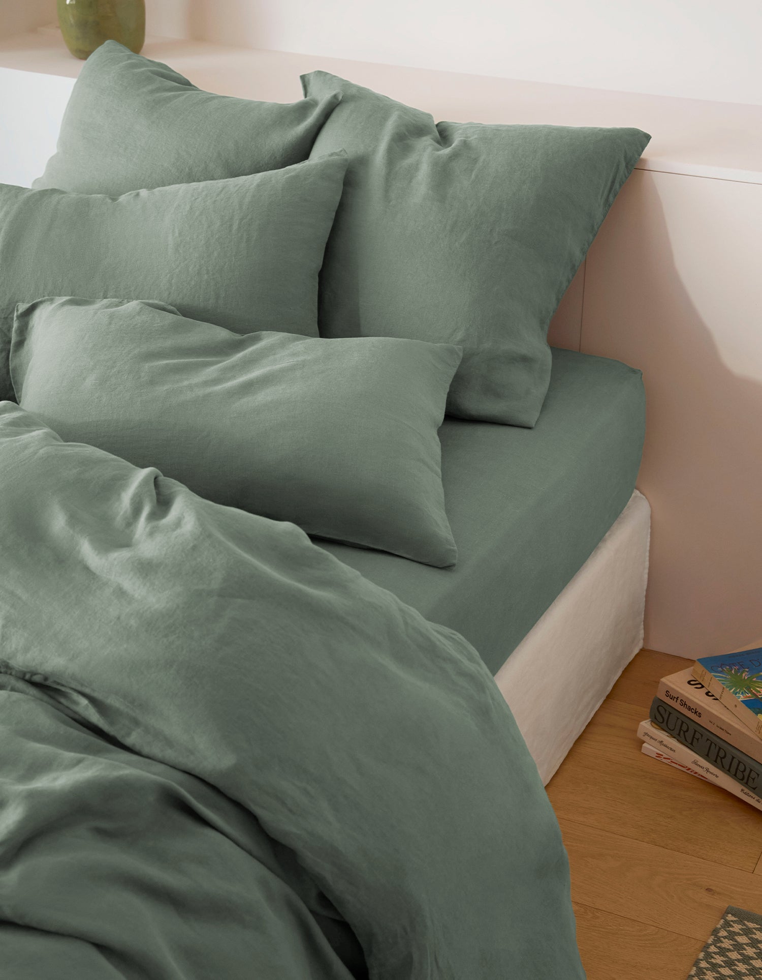 Housse de couette Lin lavé français - Juste Le Vert Doux