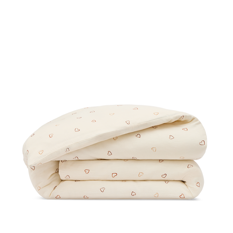 Housse de couette Gaze de coton double épaisseur - Coeur Arty