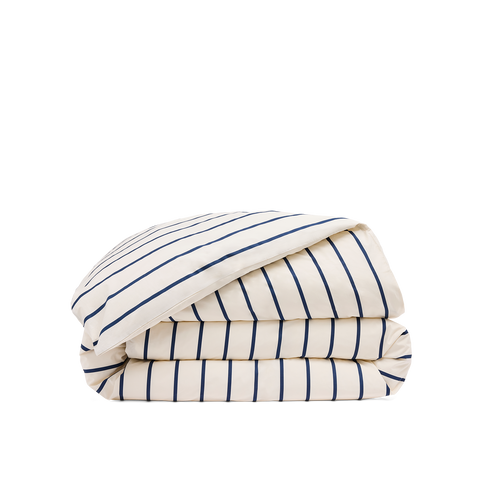 Housse de couette Percale de coton 120 fils - Rayure Mikado