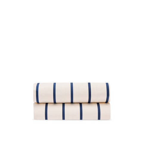 Drap plat Percale de coton 120 fils - Rayure Mikado