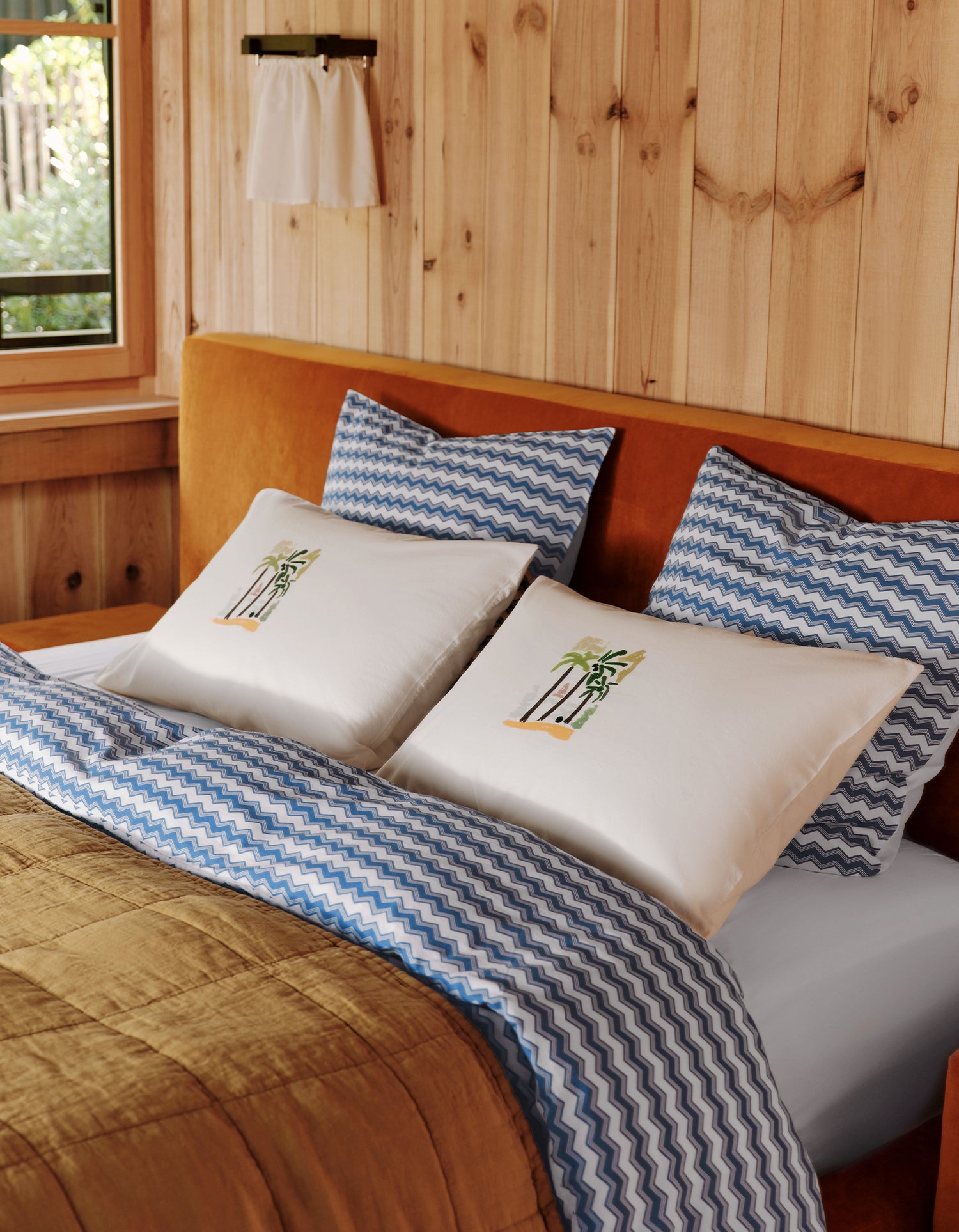 Taies d'oreiller x2 Percale lavée - Bonsoirs x Hôtel Magique - Magique Stripes