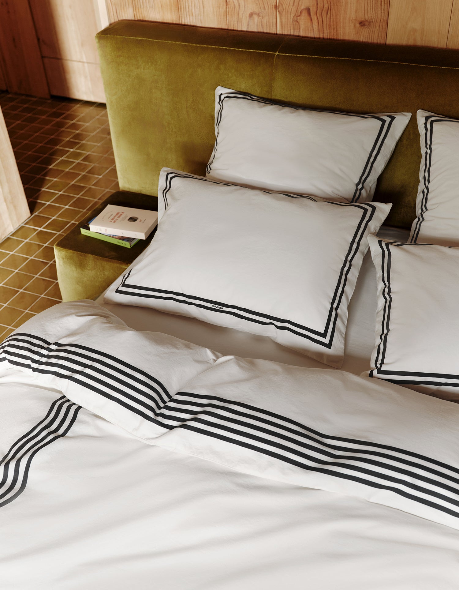Taies d'oreiller x2 Percale lavée - Bonsoirs x Hôtel Magique - Pool Lines