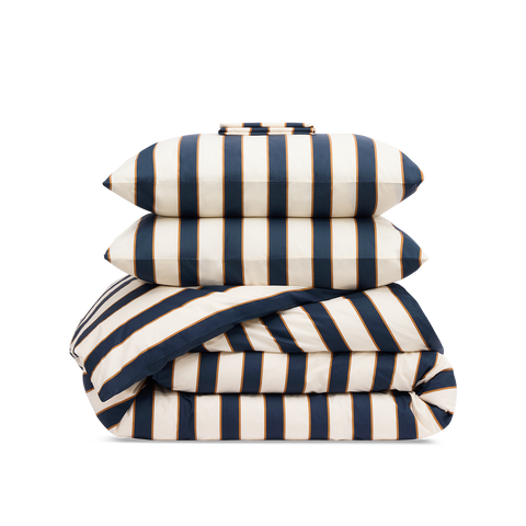 Parure Percale de coton 120 fils - Rayure Maxi Club