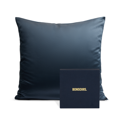 Taie d'oreiller 100% soie - Bleu Velours