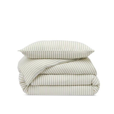 Parure Gaze de coton Bébé & Enfant - Rayure Vintage Verte