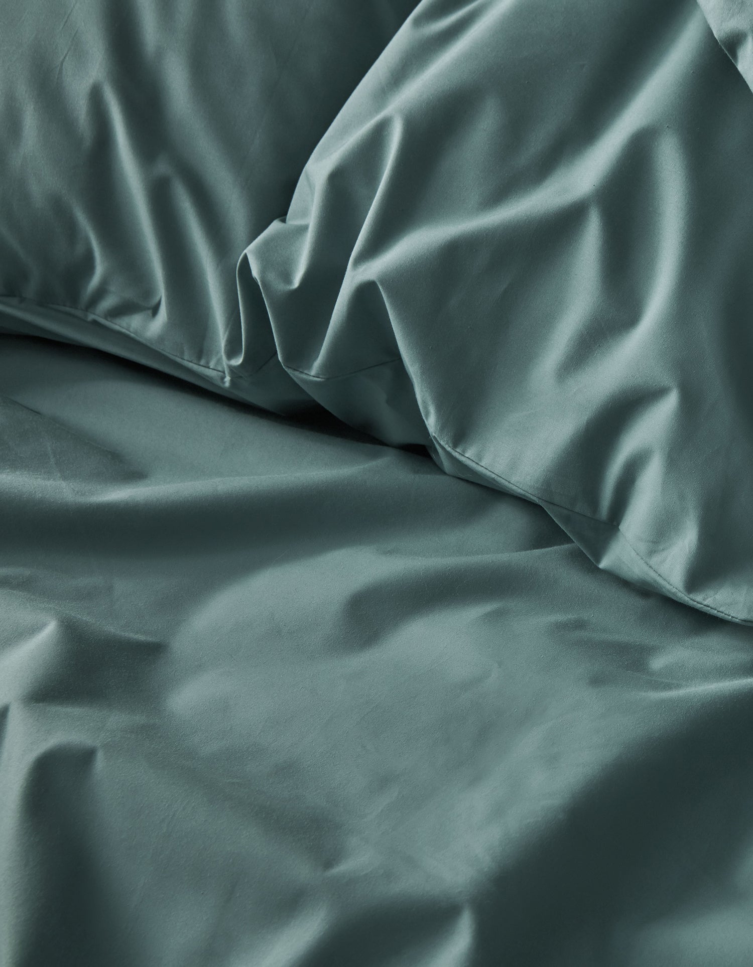 Housse de couette Percale de coton 120 fils - Vert Céladon