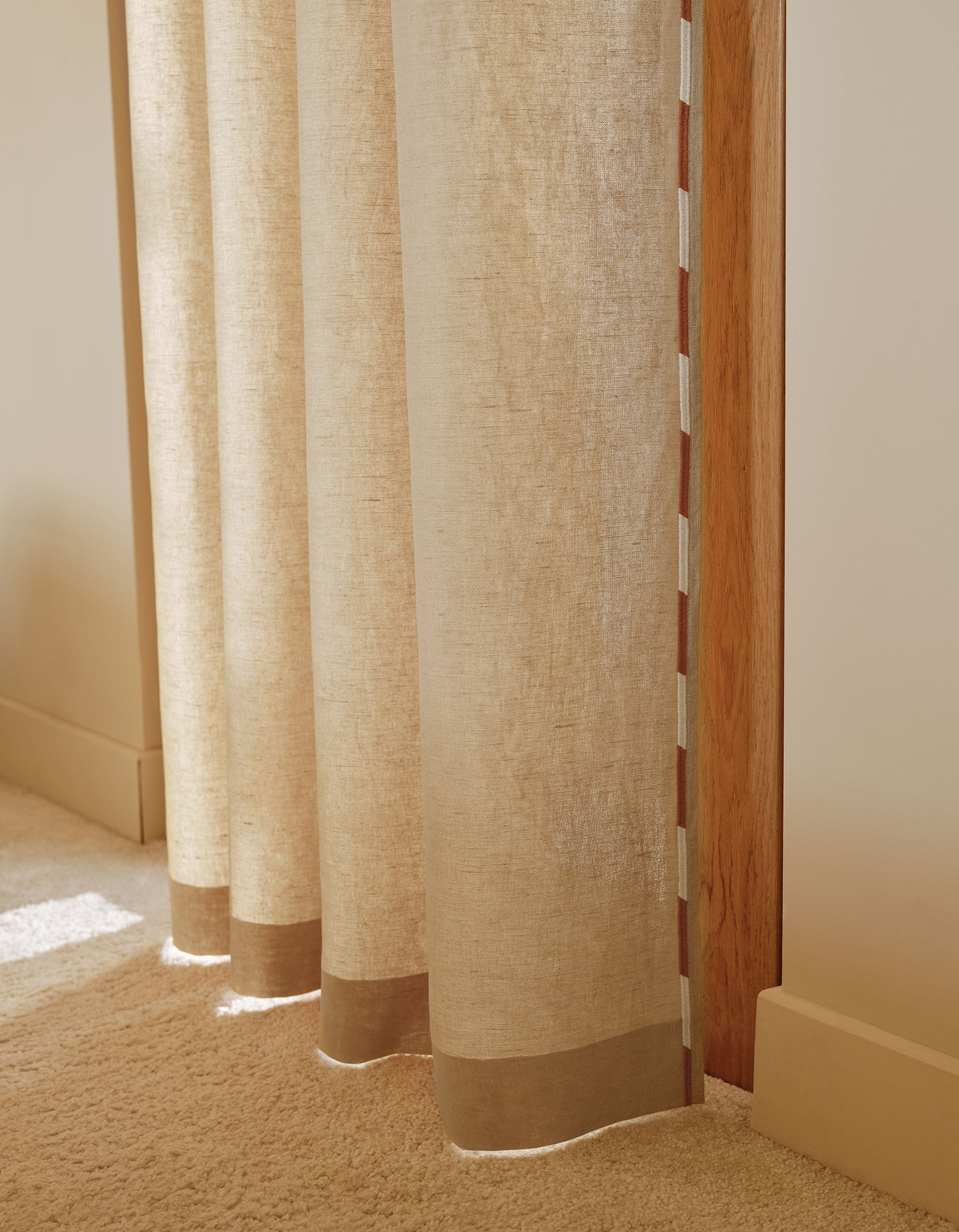 Lichtdurchlässiger Vorhang Comporta mit Ösen - Naturfarben