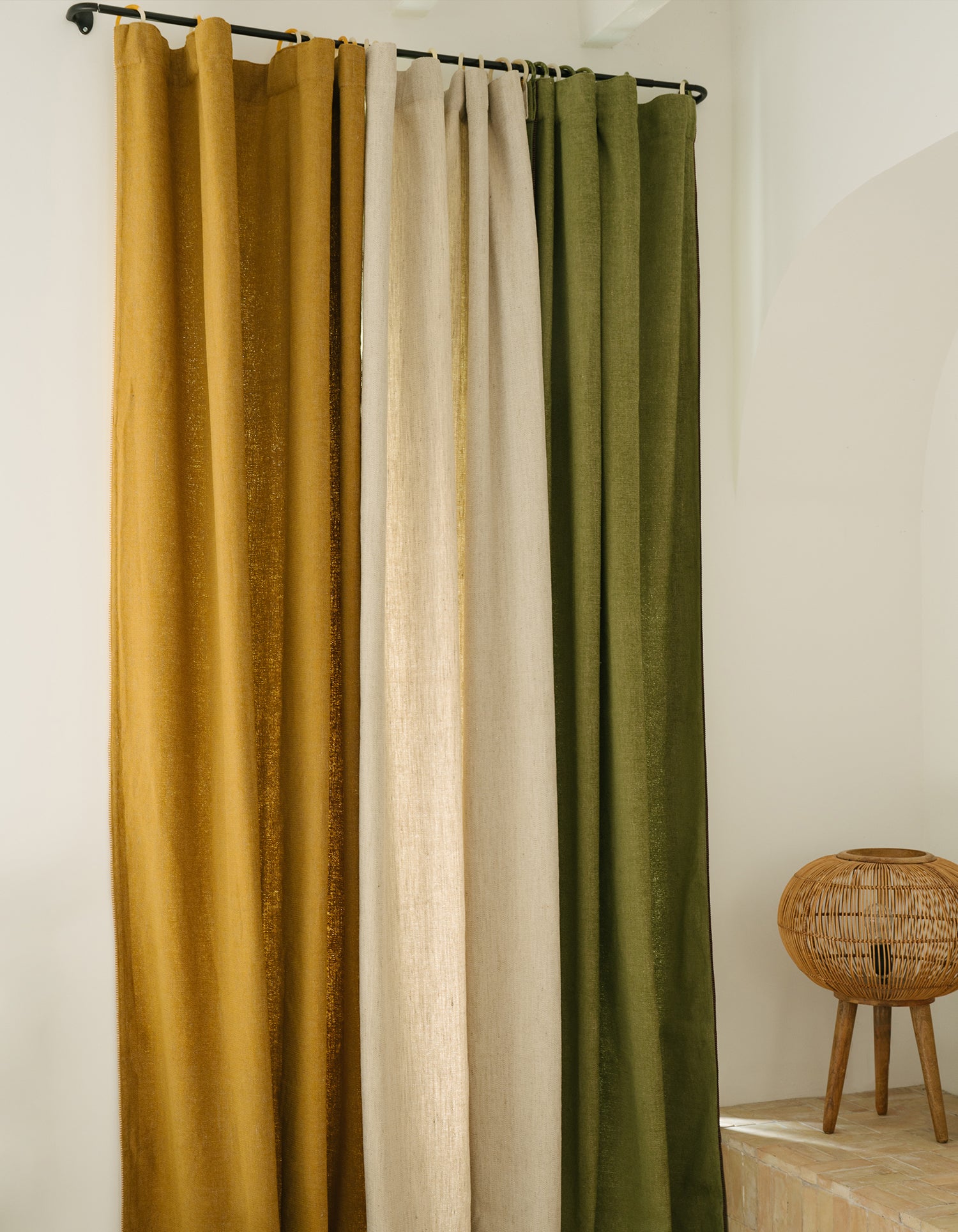 Tenda Bastide – Lino con occhielli signature - Giallo Ocra