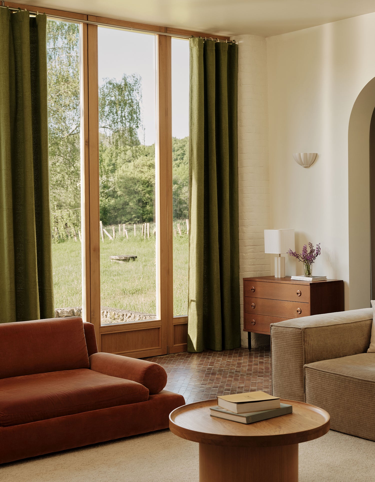 Tenda Bastide – Lino con occhielli signature - Verde Oliva