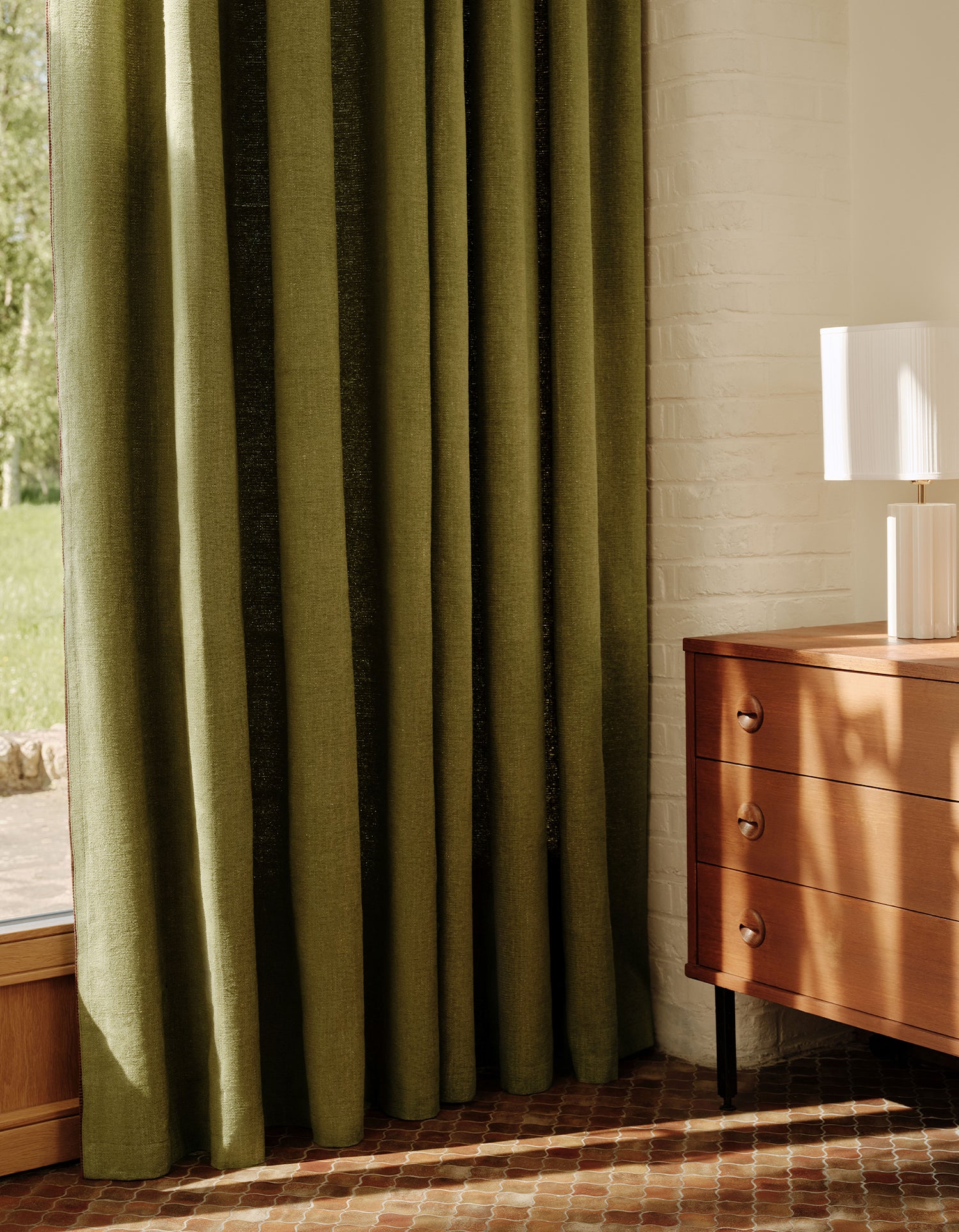 Tenda Bastide – Lino con occhielli signature - Verde Oliva