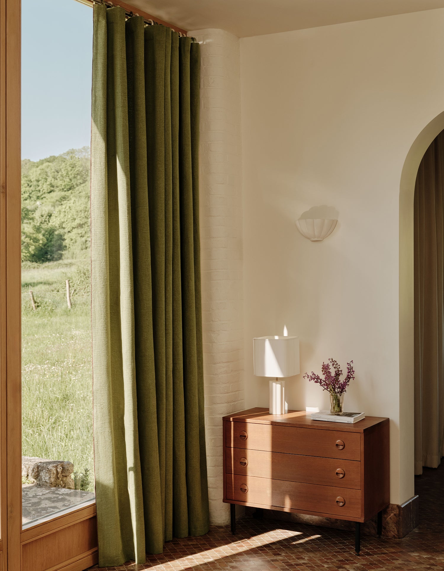 Tenda Bastide – Lino con occhielli signature - Verde Oliva