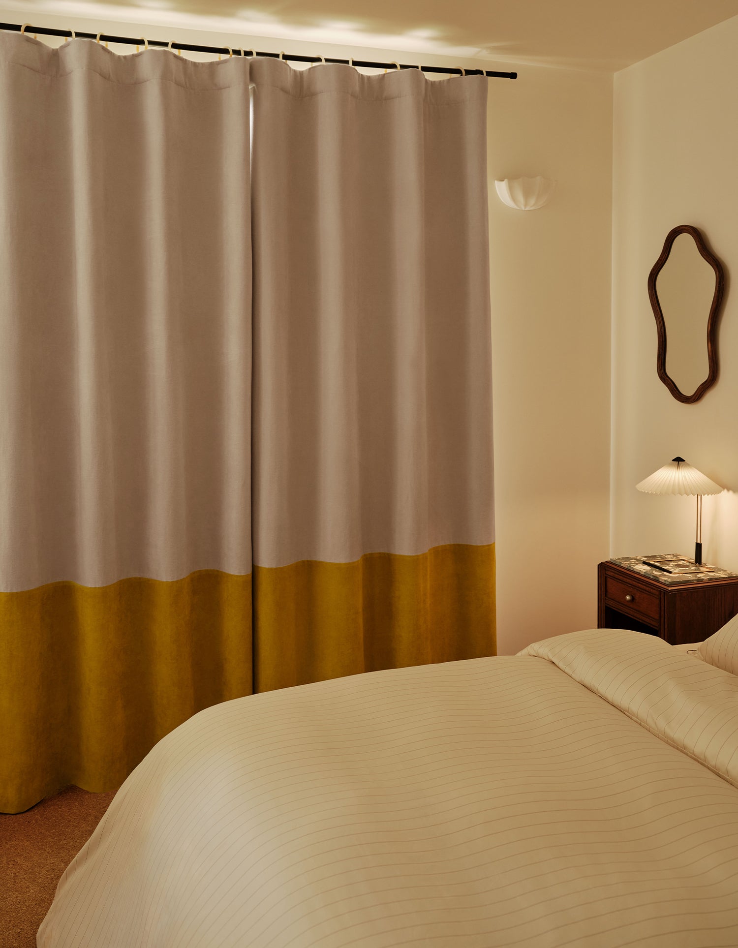 Tenda Oscurante Faubourg con occhielli signature - Naturale / Giallo