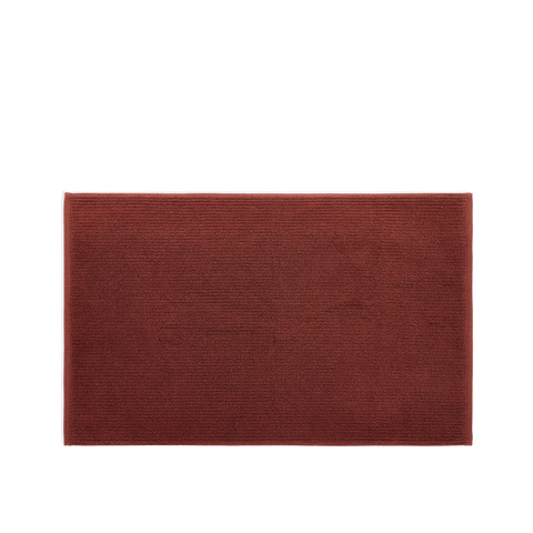 Tapis de bain moelleux côtelé - Terracotta