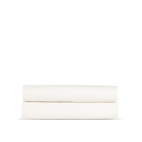 Drap housse Percale lavée - Blanc