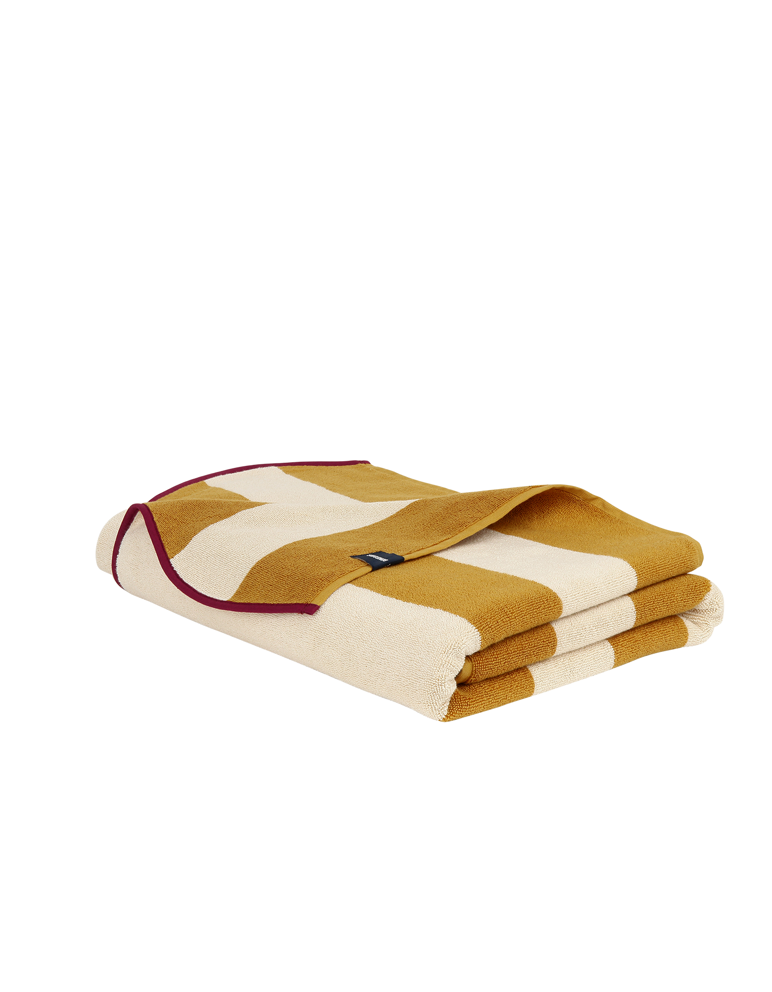 Serviette de plage - Rayure Cabine Jaune