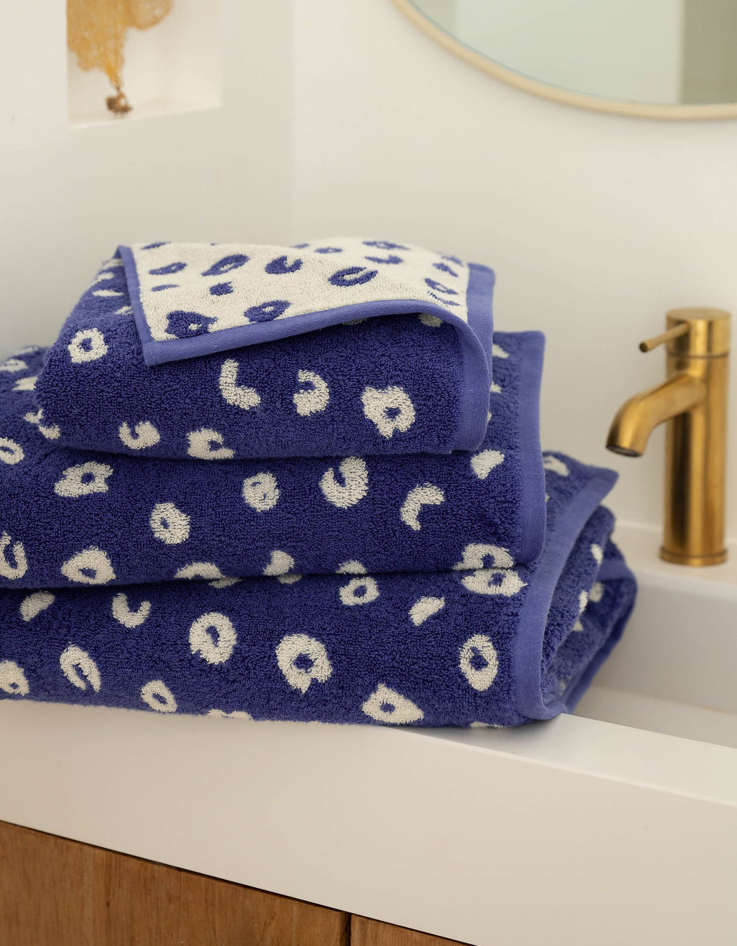 Serviette de bain moelleuse - Blue Léo