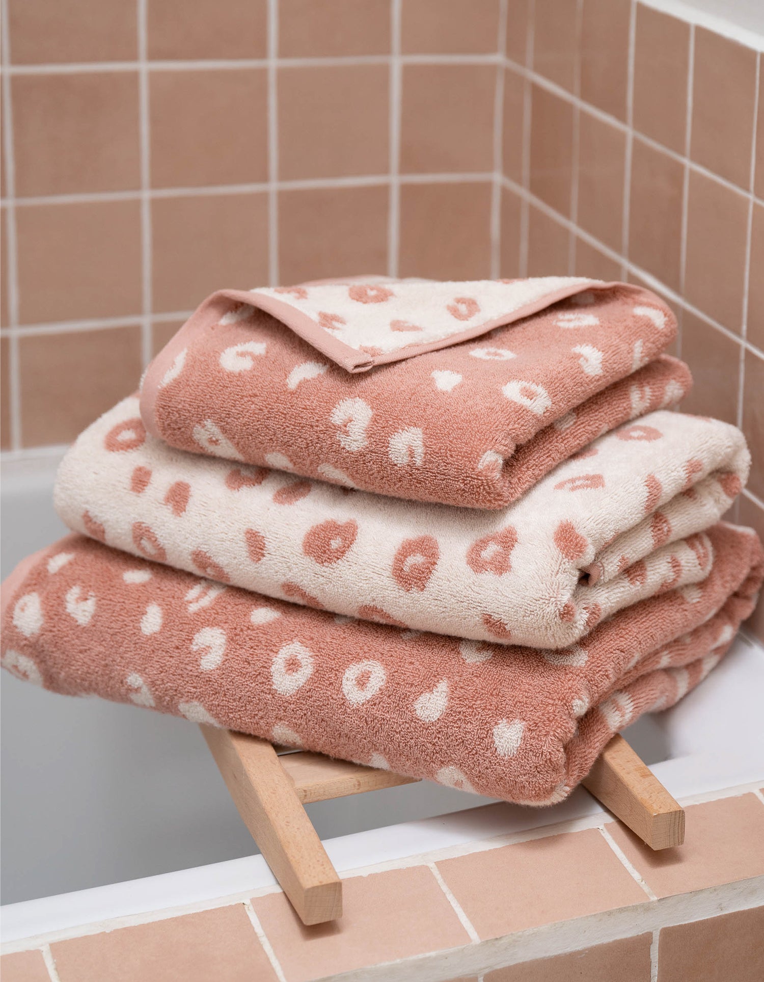 Serviette de bain moelleuse - Pink Léo
