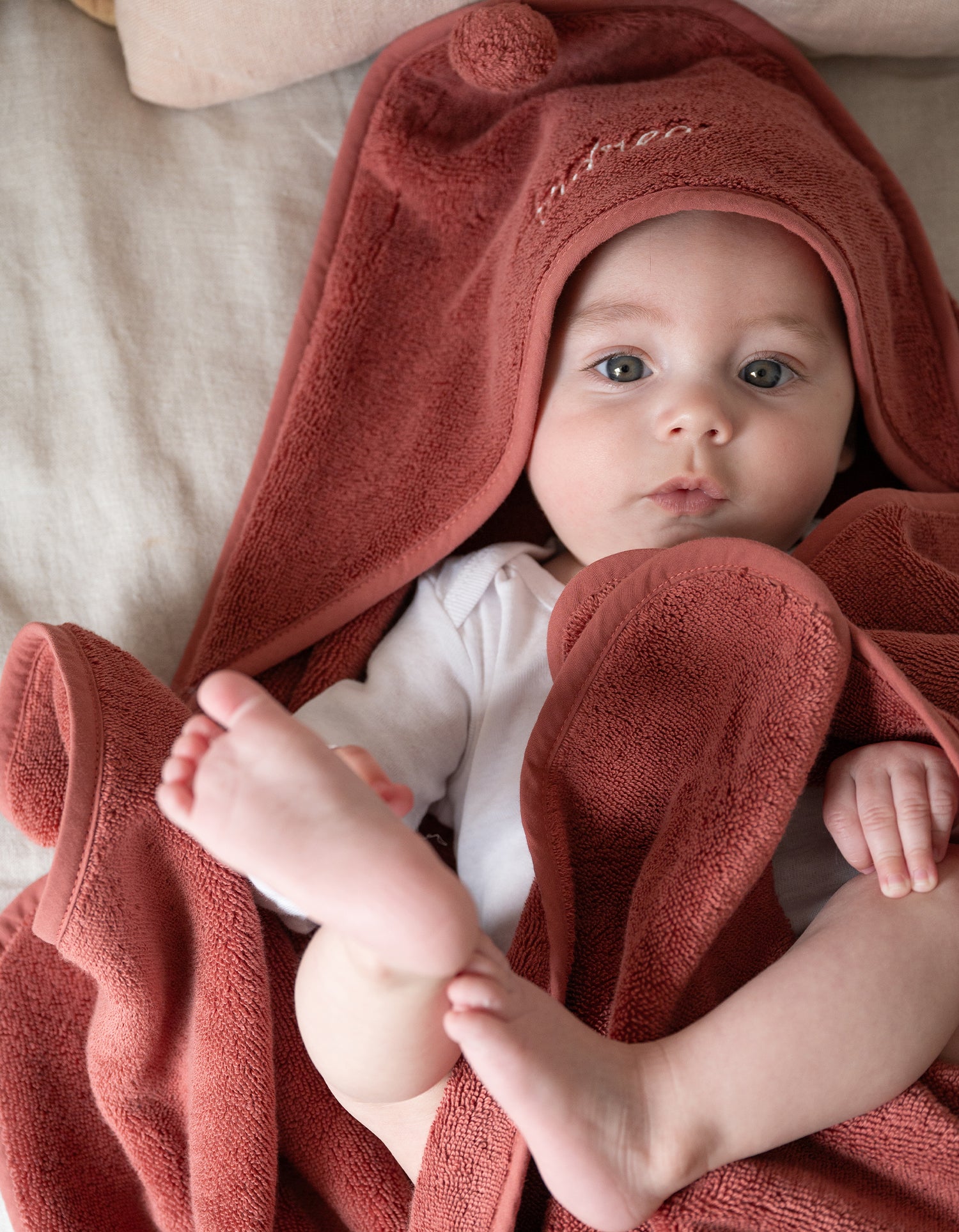 Cape de bain Bébé - Le Mini Terracotta