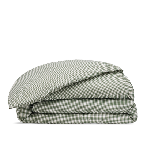 Housse de couette Percale de coton 120 fils - Mini Vichy Vert