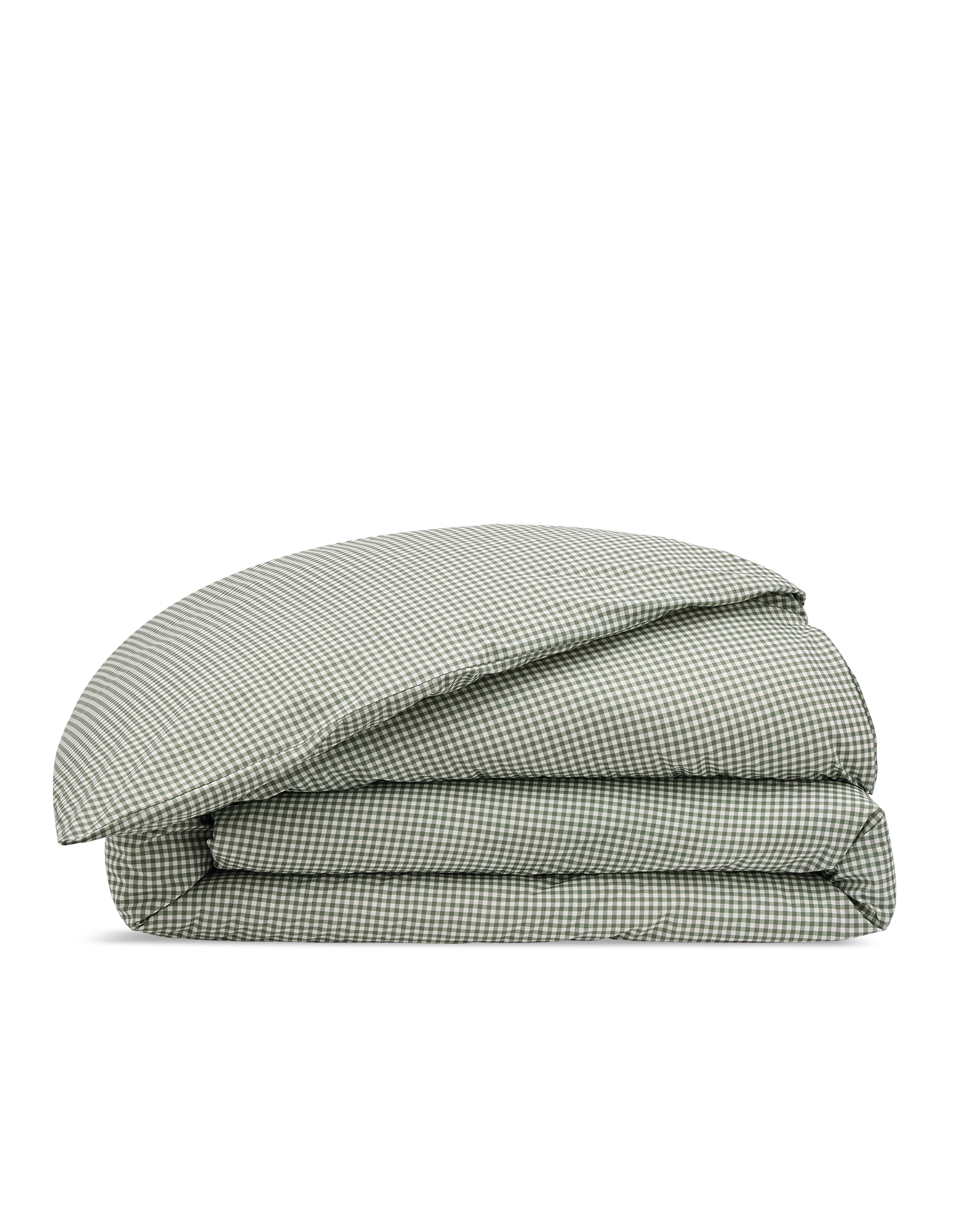 Housse de couette Percale de coton 120 fils - Mini Vichy Vert
