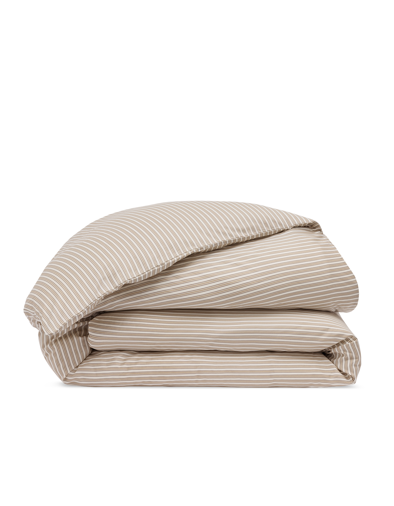 Copripiumino in Raso di Cotone a 200 fili - Righe Beige Retro