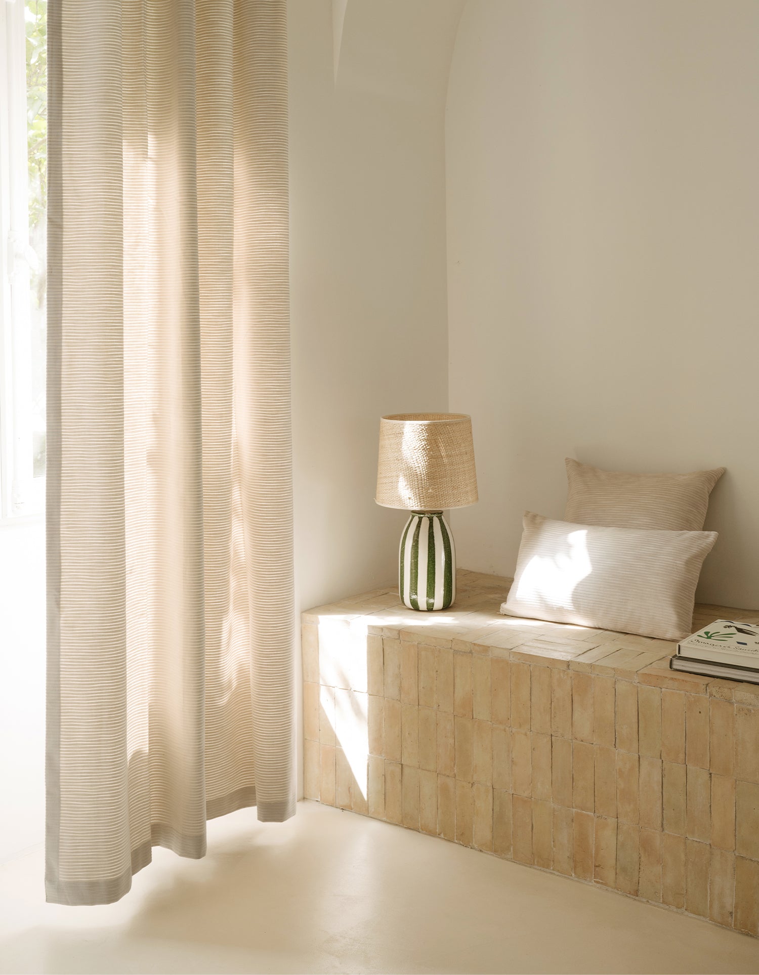 Housse de coussin carré Velours Côtelé - Naturel