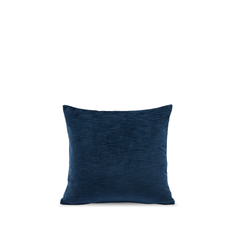Housse de coussin carré Velours Côtelé - Bleu Nuit
