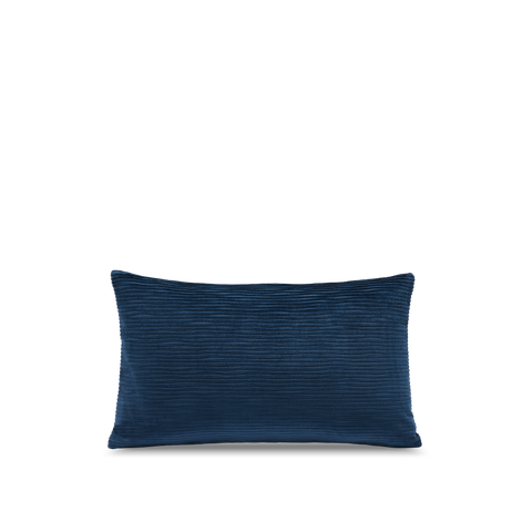 Fodera per cuscino lunga in velluto a coste - Blu Notte
