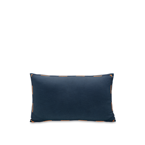 Housse de Coussin long Brodée - Bleu