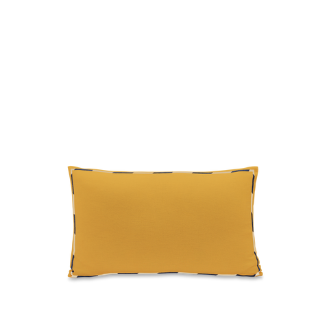 Housse de Coussin long Brodée - Jaune Ocre