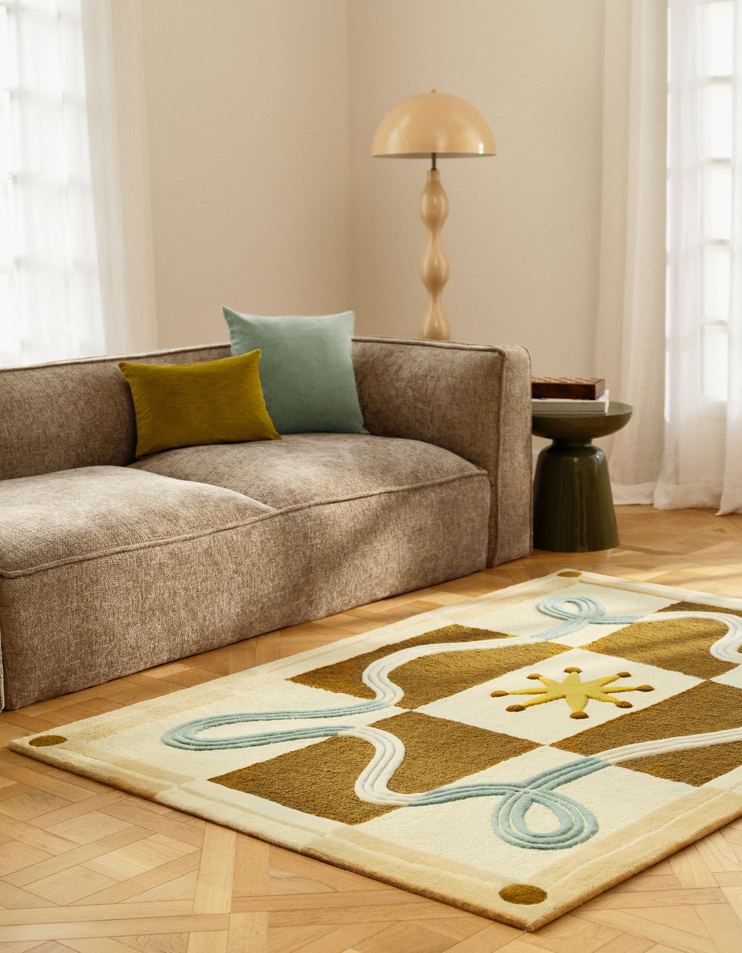 Bonsoirs x Pangea 100 % Wolle Teppich - Star