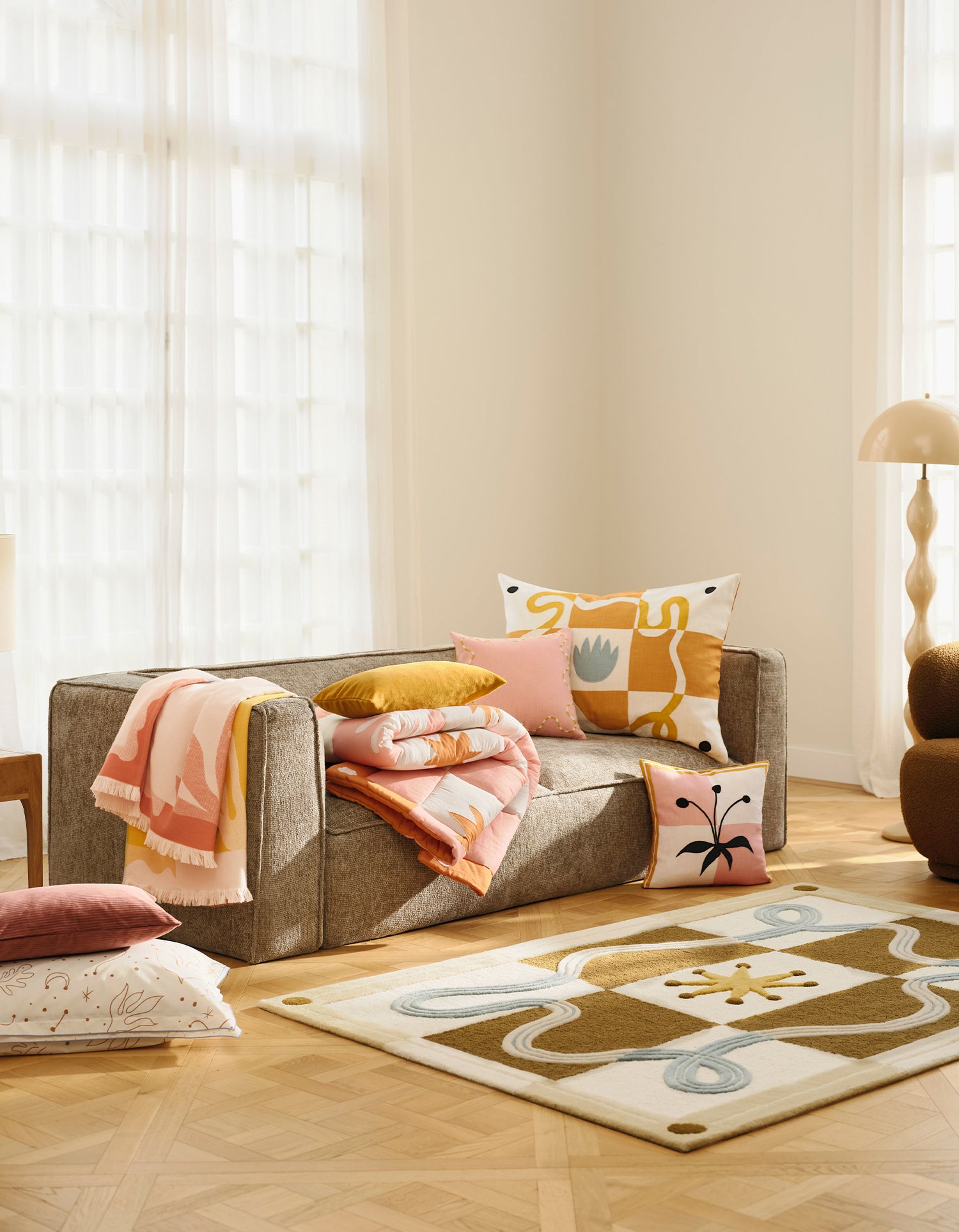 Bonsoirs x Pangea 100 % Wolle Teppich - Star