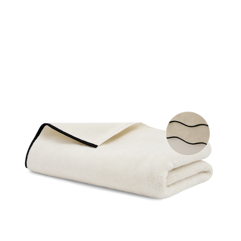 Telo da bagno Wavy - Crema & Nero