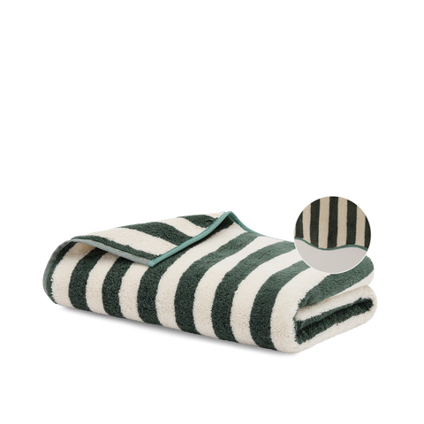 Telo da bagno Wavy - Righe Verde & Blu