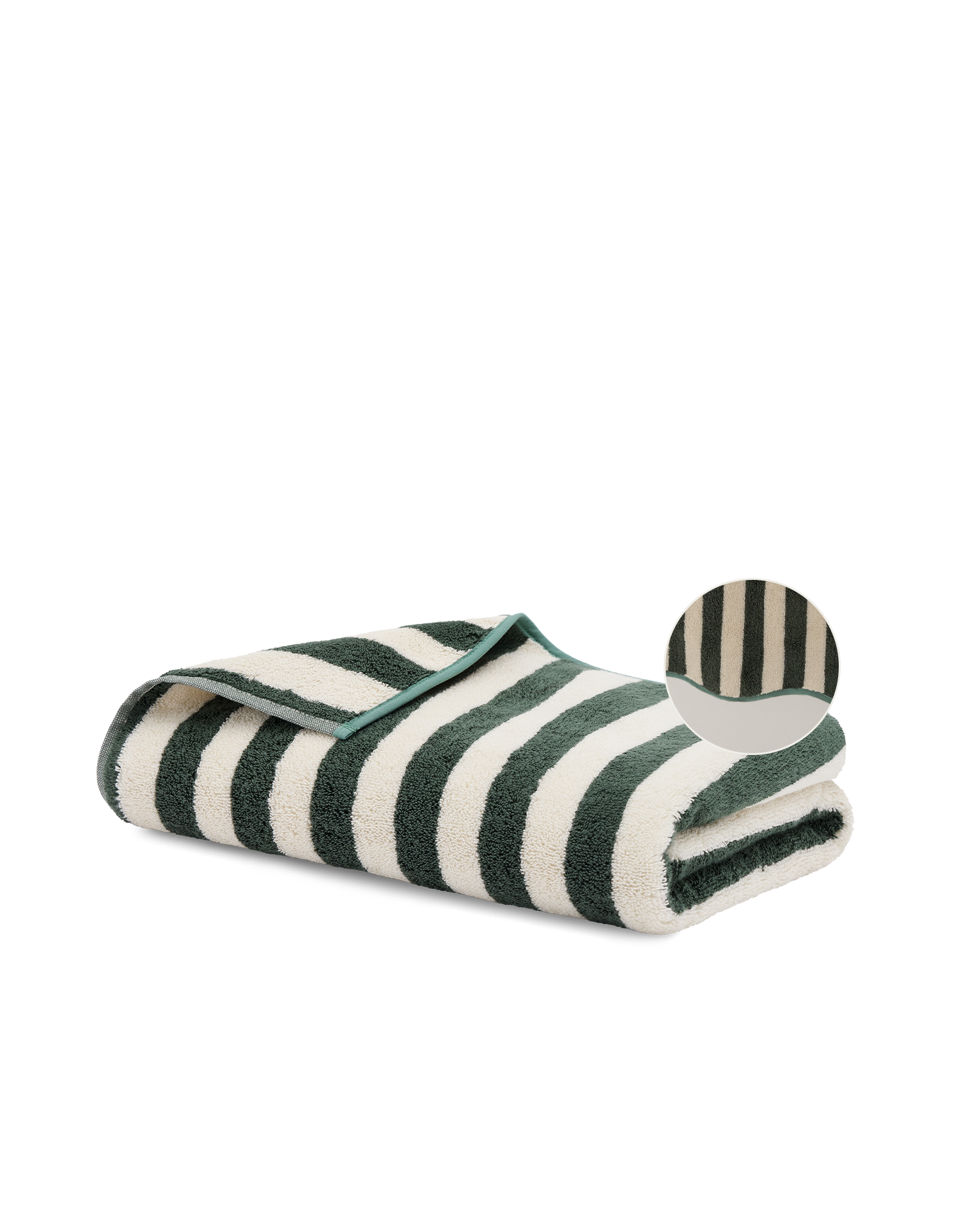 Serviette de bain Wavy - Rayé Vert & Bleu