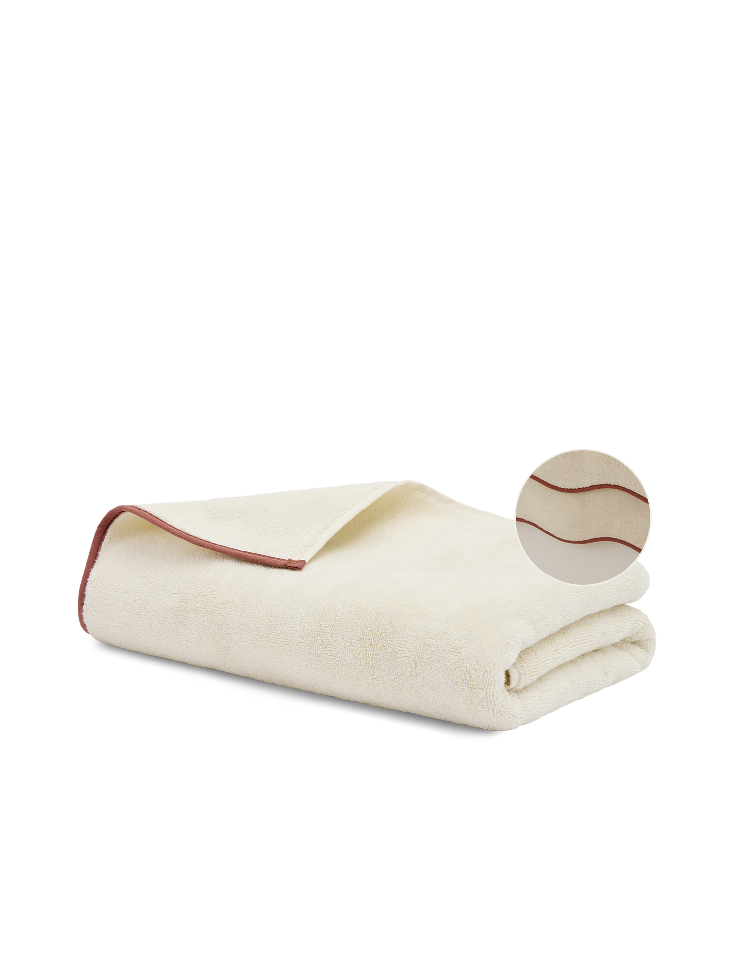 Telo da bagno Wavy - Crema & Terracotta