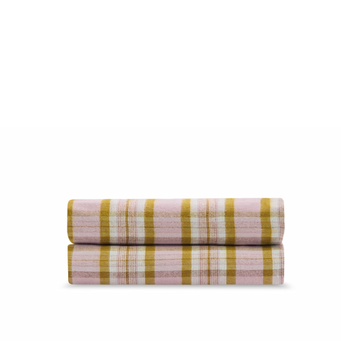 Drap housse Flanelle Bonsoirs x Moismont - Carreau Parfait