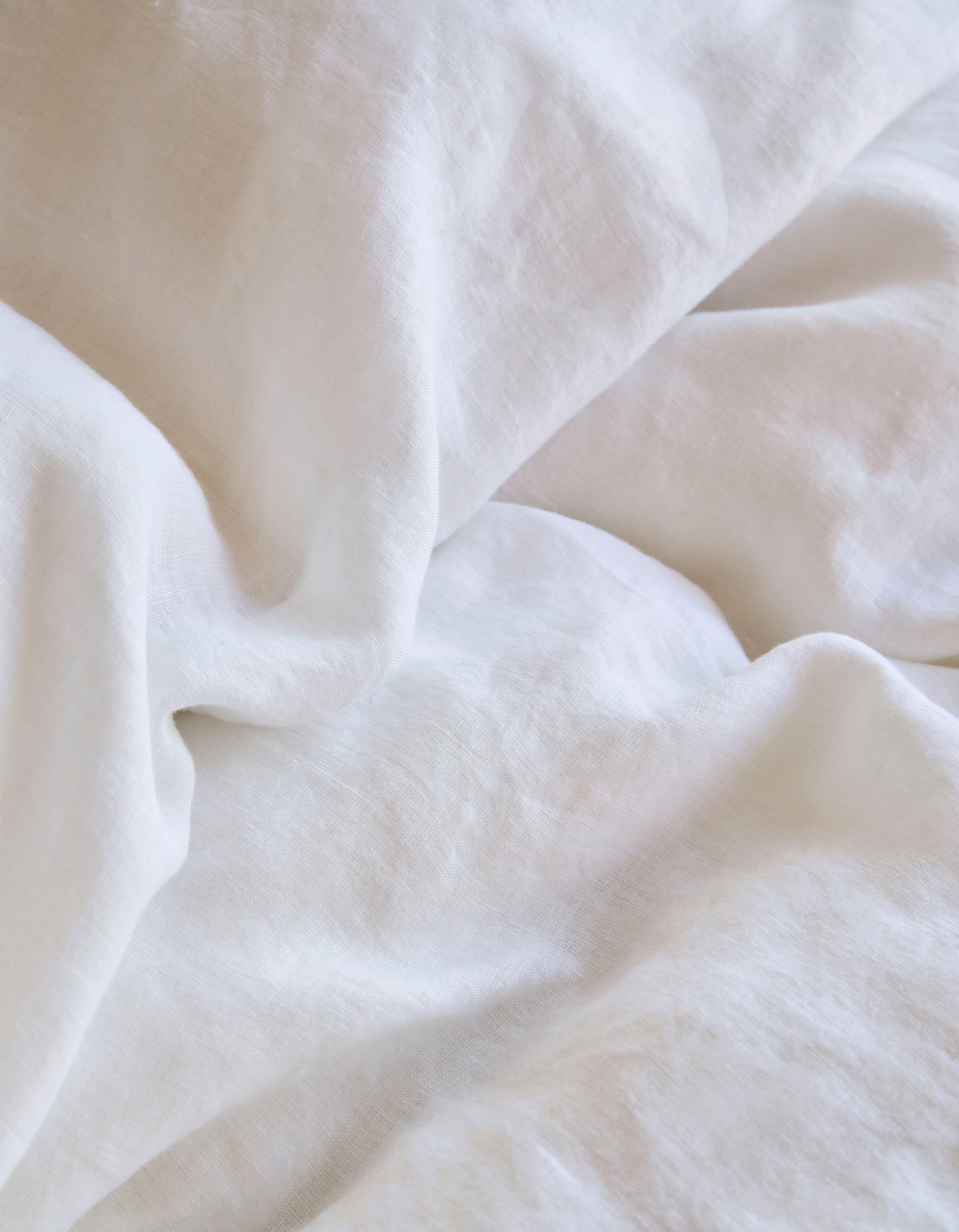 Drap plat Lin lavé français - Juste Le Blanc
