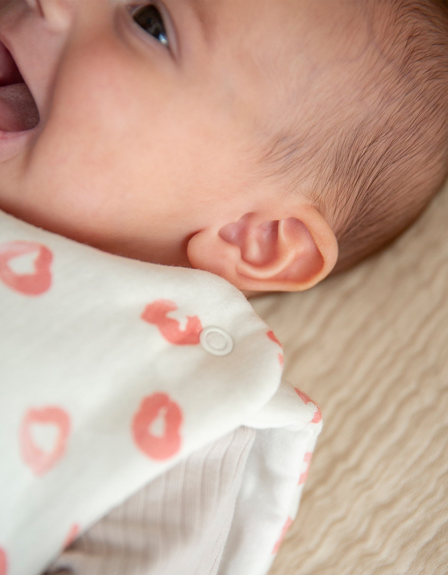 Baby-Schlafsack aus Baumwoll-Gaze - Rosa Leo
