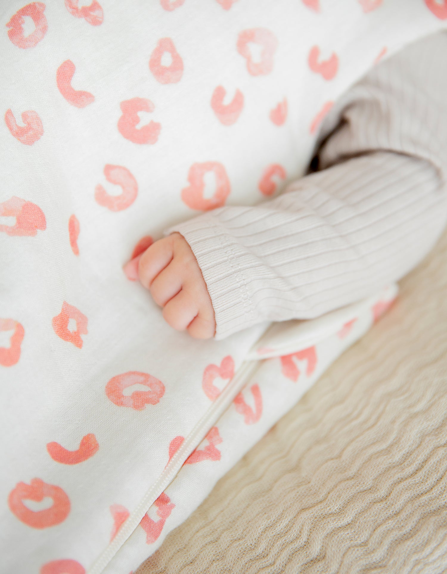 Baby-Schlafsack aus Baumwoll-Gaze - Rosa Leo