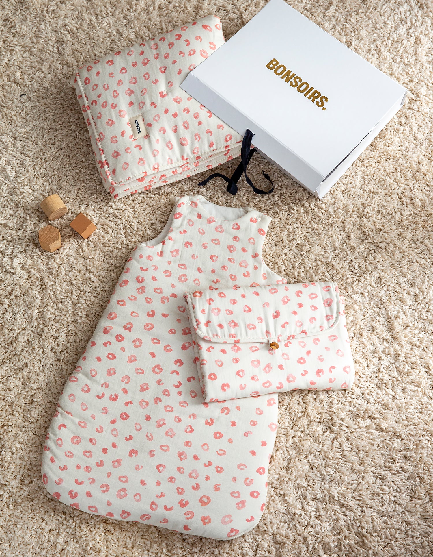 Baby-Schlafsack aus Baumwoll-Gaze - Rosa Leo